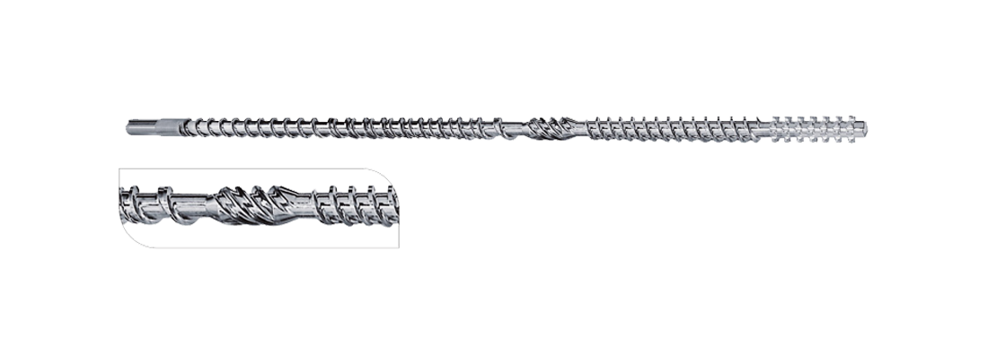 The detail of screw for blown film extrusion